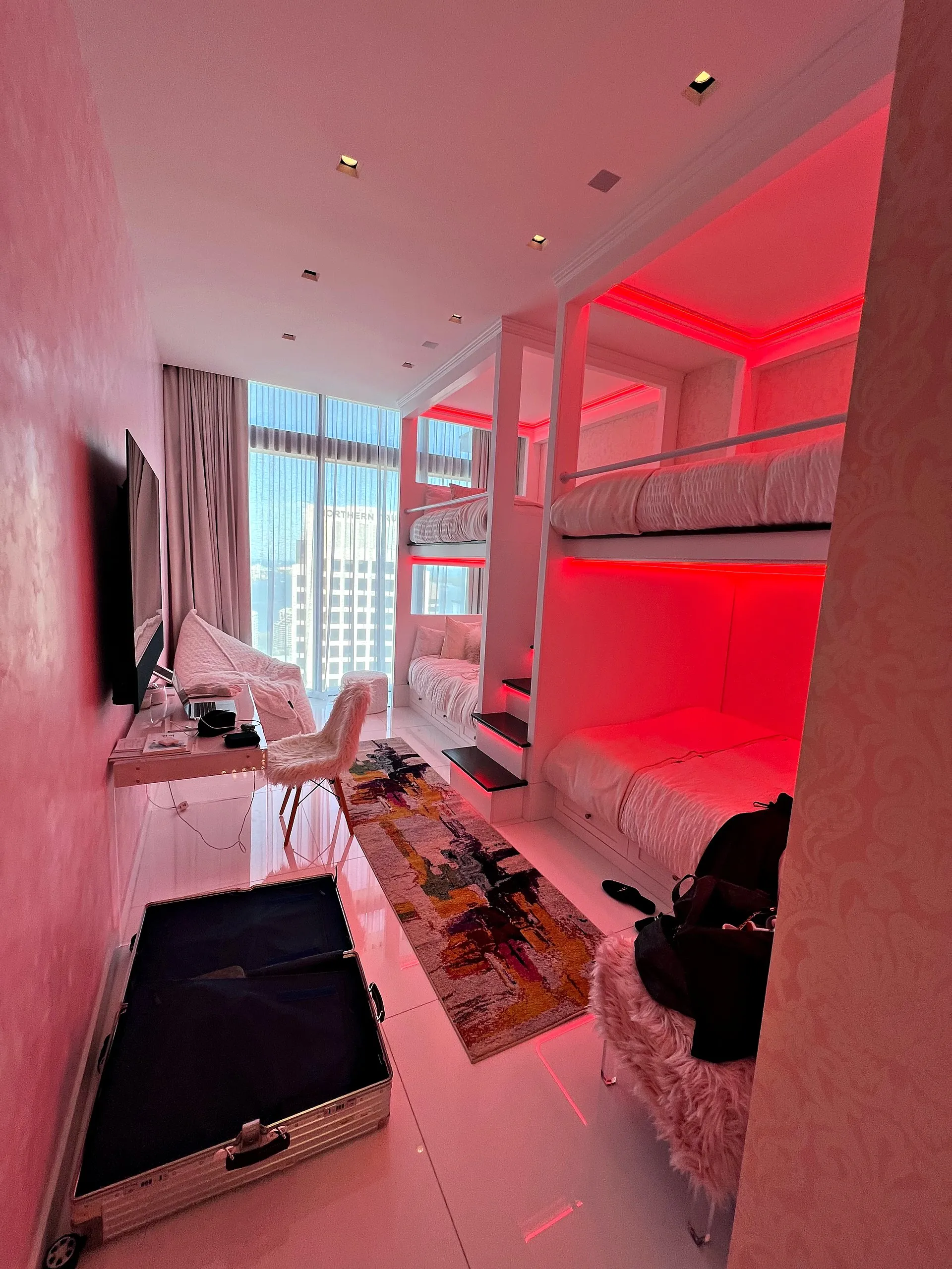 Child's room with color-controlled lighting